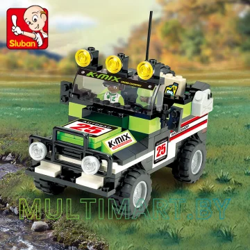 Конструктор Sluban M38-B0135 Зеленый внедорожник (164 детали) картинка 4